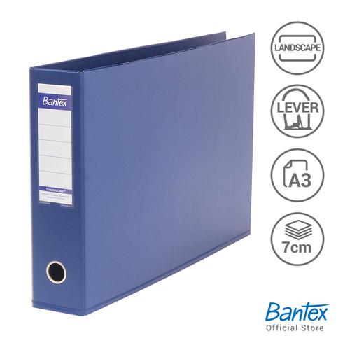 Bantex A3 Landscape 7cm Lever Arch File / Ordner Blue #1468 01