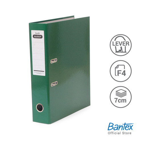 Bantex Lever Arch File Ordner Folio 7cm Glossy Green #1441 04