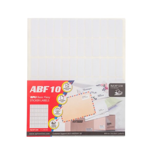 APLI Basic Flexy (ABF) White Labels 11 X 30MM 720 unit #AF1230