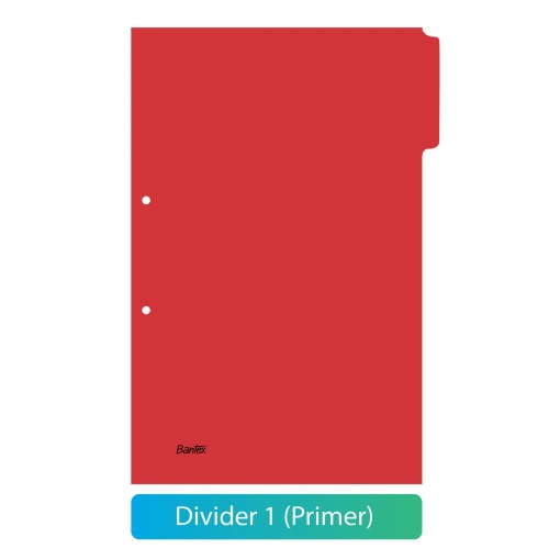 Bantex Divider 1 Guide Ujikom SMK Merah (50 lembar) #Primer