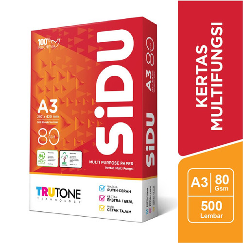 Sinar Dunia Paper Photocopy 80gsm A3 per RIM - SDU PC 80 A3