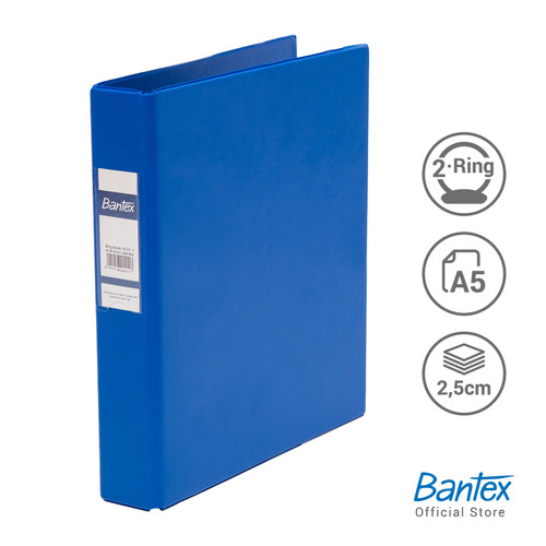 Bantex Ring Binder 2 Ring O 25mm A5 Cobalt Blue #8224 11