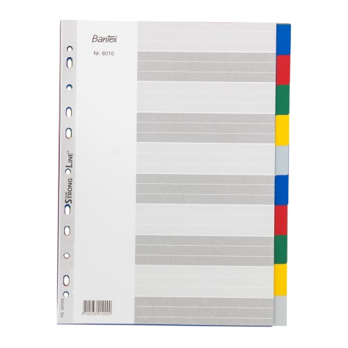 Bantex PP Colour Divider A4 (10 pages) #6010 00