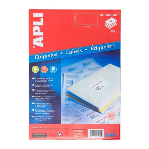 APLI Label White Paper 48,5 X 25,4MM 220 unit #RA01285