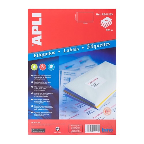 APLI Label White Paper38 X 21,2MM 325 unit #RA01283