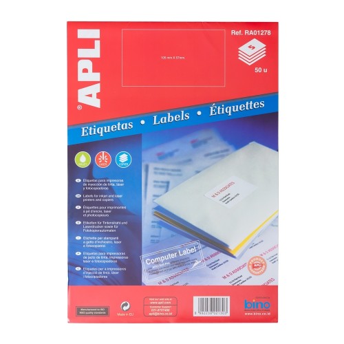 APLI Label White Paper 105 X 57MM 50 unit #RA01278