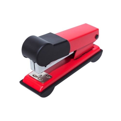 Bantex Stapler Small with Rubber Handle Red #9340 09