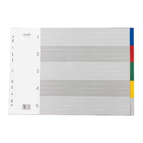 Bantex PP Colour Divider A3 Landscape (5 pages) #6018 00