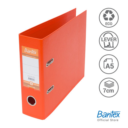 Bantex Lever Arch File Ordner Plastic A5 Kwitansi 7cm Orange#1453 12