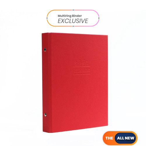 Bantex Exclusive Multiring Binder A5/20 Ring O-25mm Red #1325 09