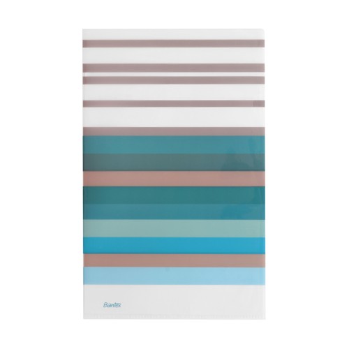 Bantex Fancy Stripes L Shape Folder Folio Sky Blue #2247 23