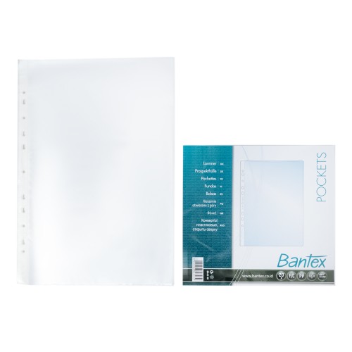 Bantex Pocket Clear (20 Sheets) 0.06mm thickness Folio #8843 08