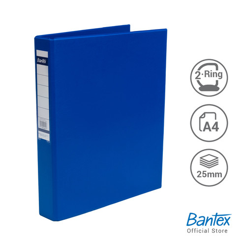 Bantex Ring Binder 2 Ring D 25mm A4 Cobalt Blue #8222 11