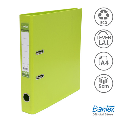 Bantex Lever Arch File Ordner Plastic A4 5cm Lime #1451 65