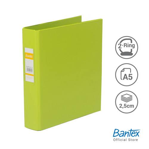 Bantex Ring Binder 2 Ring 25mm A5 Lime #8221 65