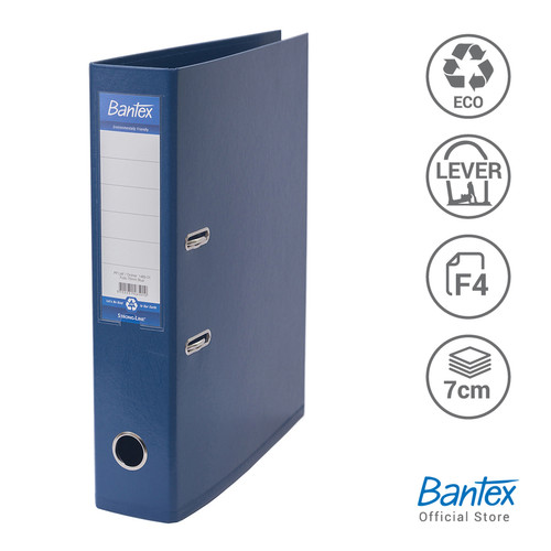 Bantex Lever Arch File Ordner Plastic Folio 7cm Blue #1465 01