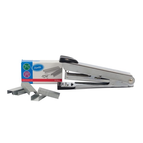 Bantex Mini Stapler Chrome (Including Staples no.10) #9331 00