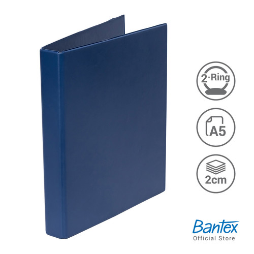 Bantex Ring Binder 2 Ring O 20mm A5 Blue #8214 01