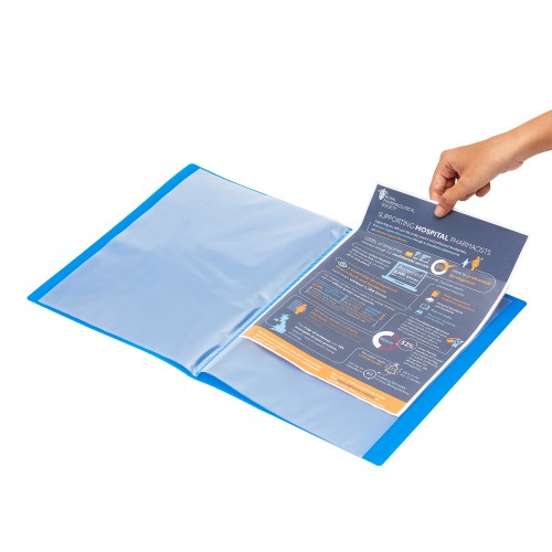 Bantex Display Book 10 Pockets A4 Cobalt Blue #3140 11