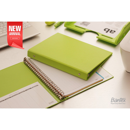 Bantex Multiring Binder 26 Ring 25mm B5 Lime #1326 65