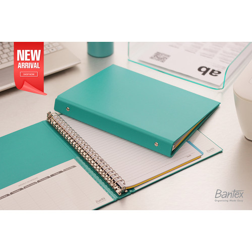 Bantex Multiring Binder 26 Ring 25mm B5 Turquoise #1326 22