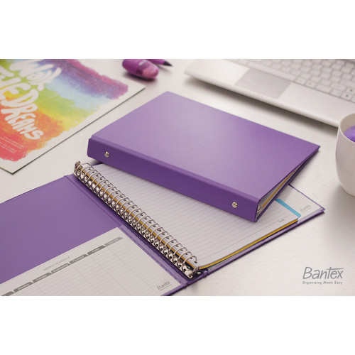 Bantex Multiring Binder 26 Ring 25mm B5 Lilac #1326 21