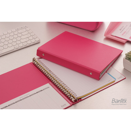 Bantex Multiring Binder 26 Ring 25mm B5 Pink #1326 19