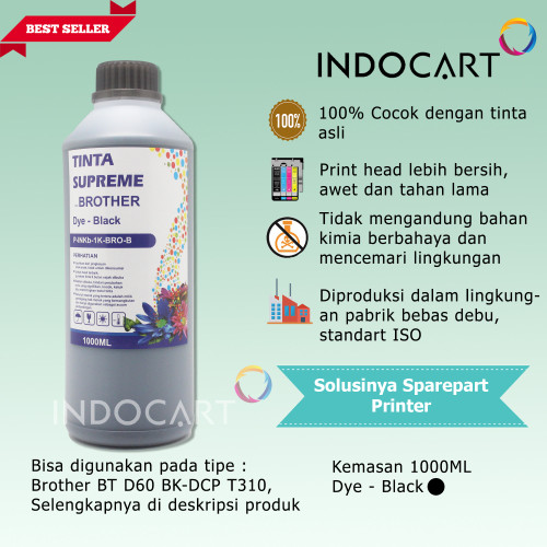 IndoCart Tinta Refill Brother BT5000 BT 5000-Dye Ink-1kg