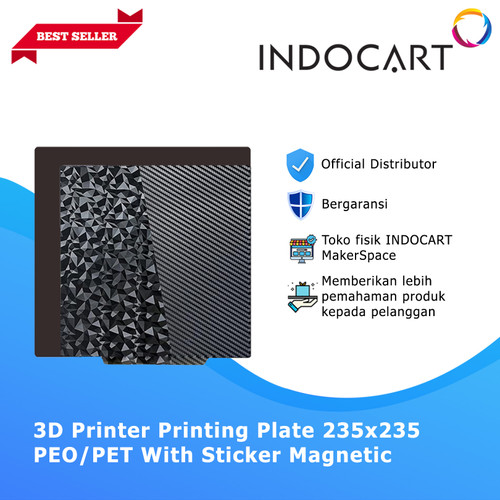 3D Printer Printing Plate Kit Dual Side Variation Size 235x235mm