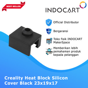 INDOCART 3D Parts Creality Heat Block Silicon Cover Black 23x19x17