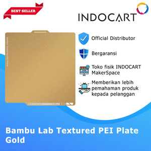 INDOCART 3D Printer Parts Bambu Lab Textured PEI Plate Gold BambuLab