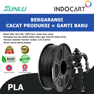 INDOCART Tinta Filamen 3D Printer Filament PLA Transparant 1.75mm 1kg