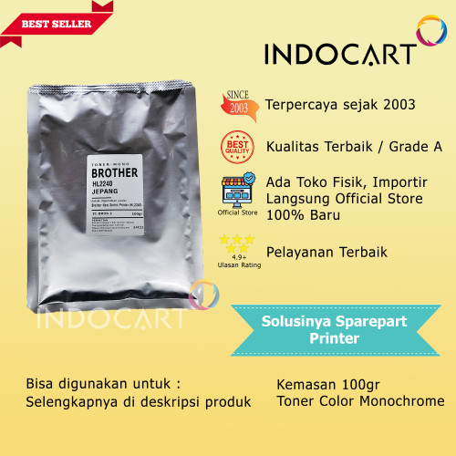 Serbuk Toner Jepang-TN-2260 2460 3145 3250 3350 B022-HL B2080-100gr