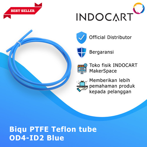 INDOCART 3D Printer Parts Biqu PTFE Teflon Tube OD4-ID2 Blue