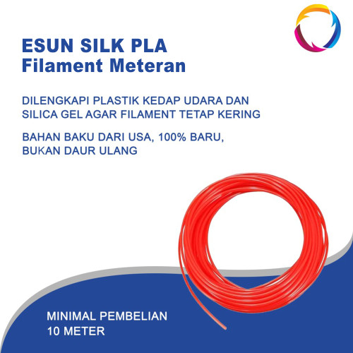 INDOCART Tinta Filamen 3D Pen Filament ESUN SILK PLA/mtr