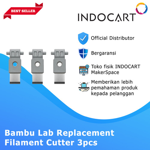 INDOCART 3D Printer Parts Bambu Lab Replacement Filament Cutter-3pcs