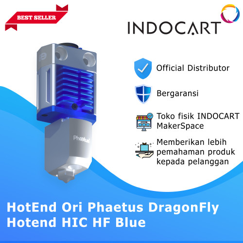 INDOCART 3D Printer HotEnd Ori Phaetus DragonFly Hotend HIC HF Blue