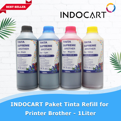 INDOCART Paket Tinta Refill utk Printer HP Brother Canon Epson-1Liter