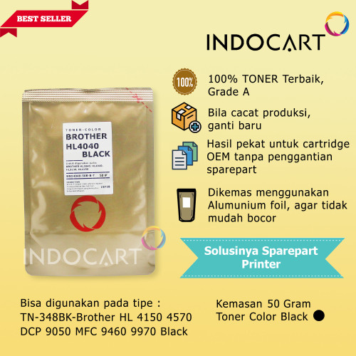 Serbuk Toner Warna Jepang-TN240 TN-240-HL 3040 3070 DCP 9010-50gr