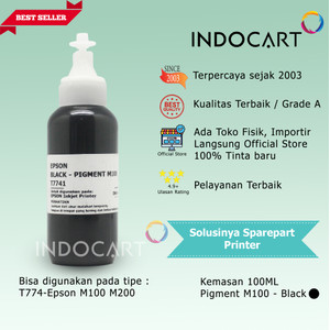 IndoCart Tinta Premium Epson 774 T774 T7741-M100 M200-Pigment-100ml