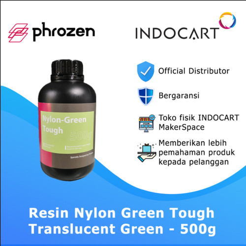 INDOCART Tinta Resin 3D printer Phrozen Nylon Green Tough Resin-500g