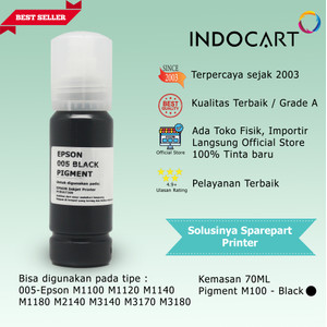 IndoCart Tinta Refill Epson 005-M1100 M1120 M1140 M2140 M3170-70ml