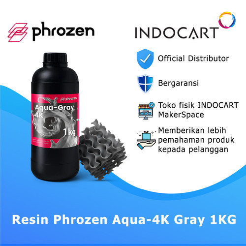 INDOCART Tinta Resin 3D printer Resin Phrozen Aqua - Gray 4K 1kg