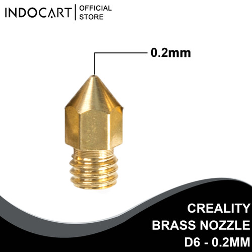 INDOCART Nozzle 3D Printer Creality Ender 3 3V2 5 CR6 CR10 D6-0.2mm