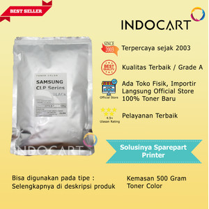 Serbuk Toner Warna Jepang-Samsung CLP 300 350 500 510 600 660-K-500gr