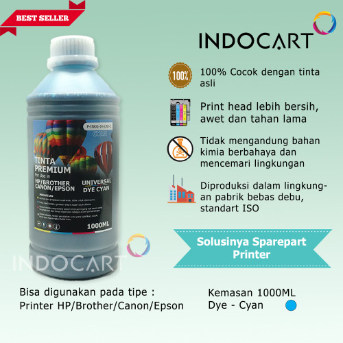 IndoCart Tinta Premium Canon PG 40 47 740 745 810 830-Dye Ink-1kg