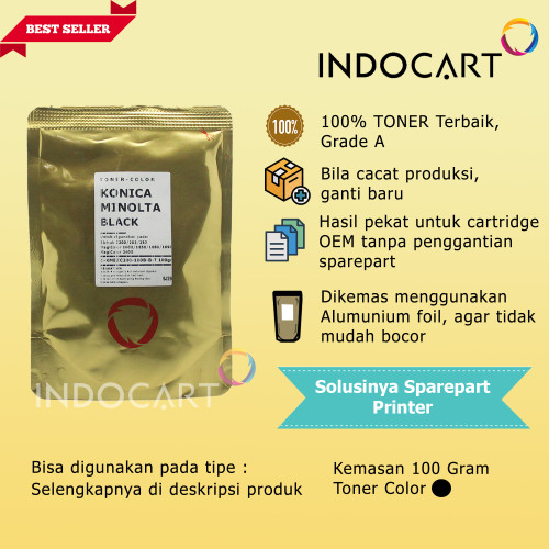 Serbuk Toner Warna Jepang-TN214-Konica Minolta Bizhub C200-100gr