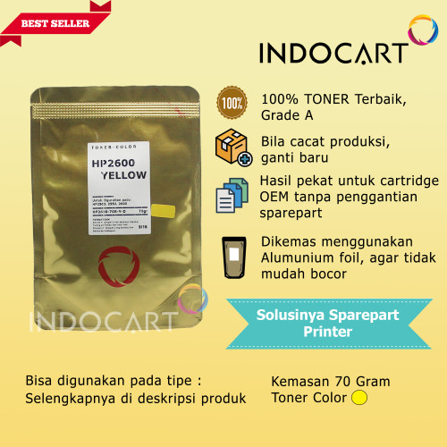 Serbuk Toner Warna Mitsubishi-124A-HP 2600 2605-70gr-CMY