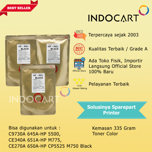 Serbuk Toner Warna Mitsubishi-CE340A 651A-HP M775-335gr-K