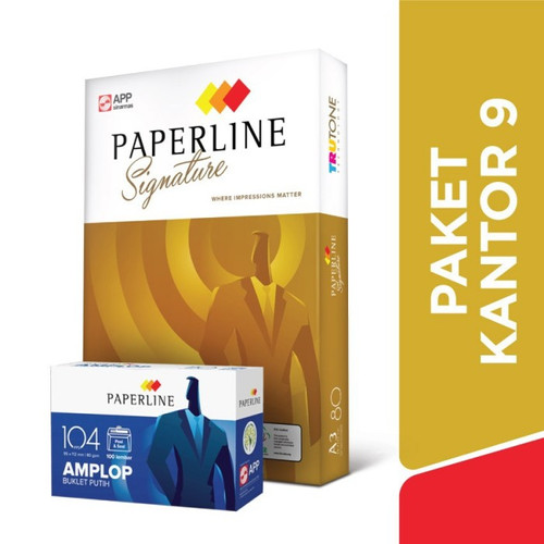 PaperlineSignature PaketKantor 9(Kertas HVS 80 GSM A3 & Amplop 90 PPS)